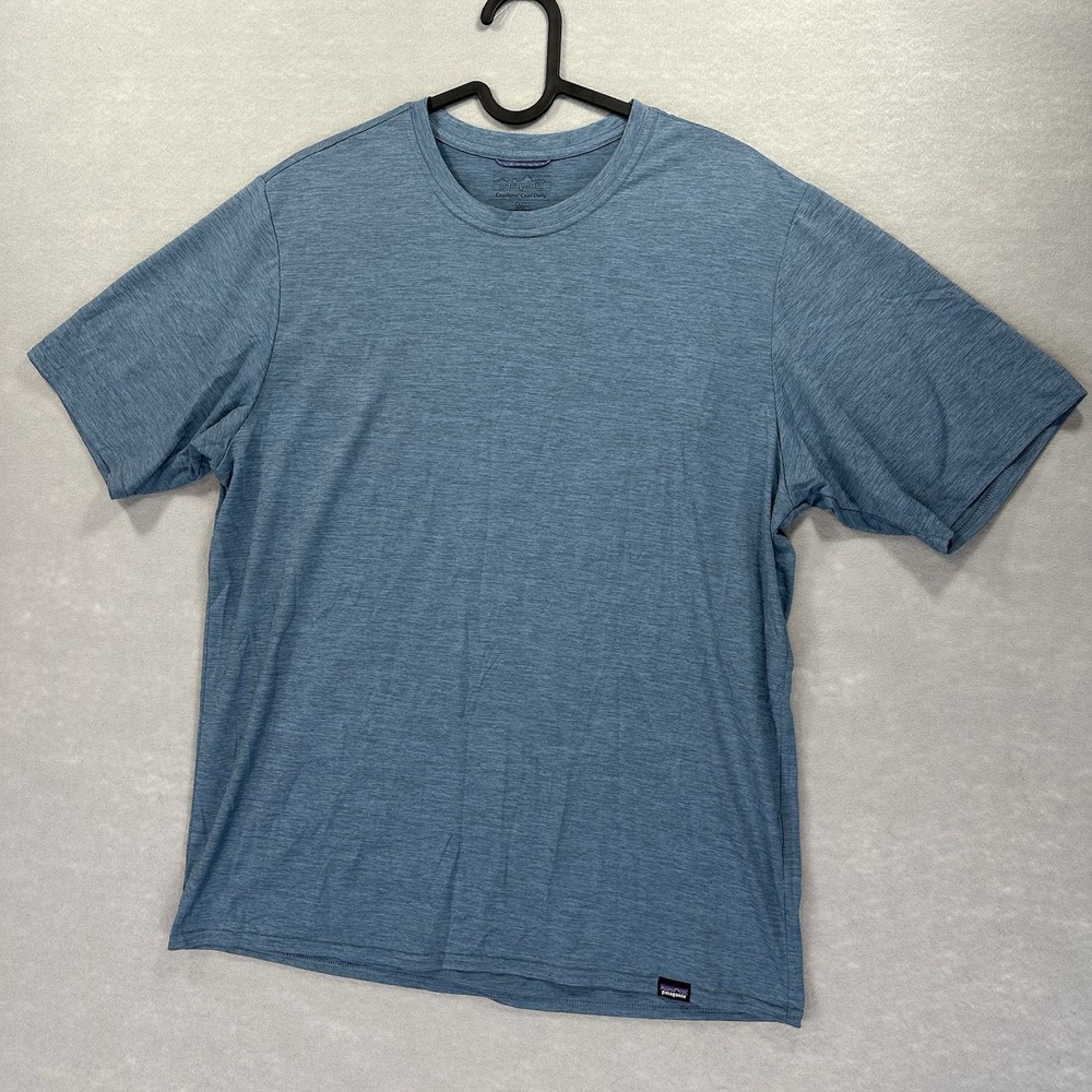 Patagonia Capilene Cool Lightweight Shirt Mens M Blue Aqua Performance Tee Blank